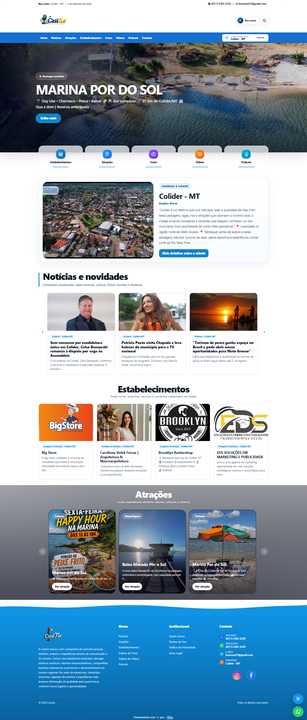 Captura completa de CASTTUR - Turismo e conhecimento